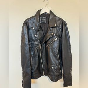 Zara Men’s Faux Leather Moto Jacket / Size XXL